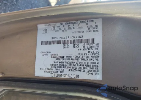 2003 Mercury Grand Marquis Gs z USA, uszkodzony, nr VIN 2MEFM74W53X645608